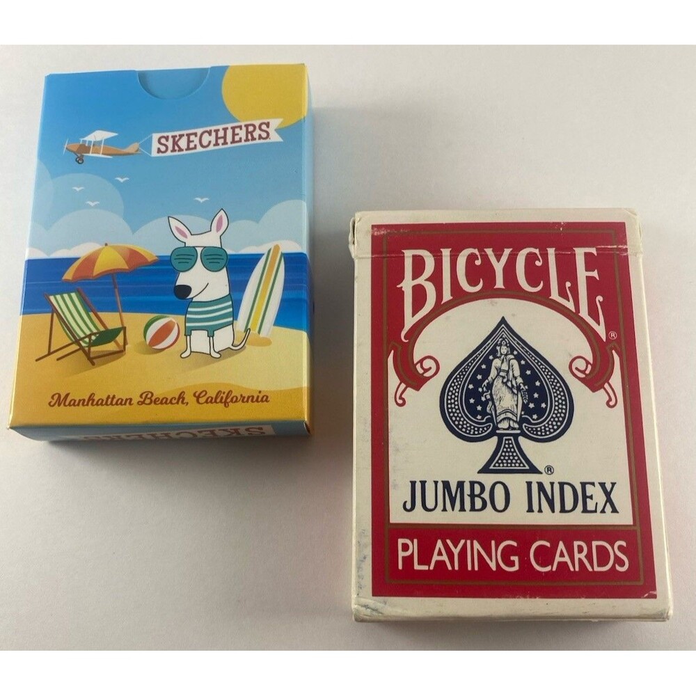 Vintage Bicycle Jumbo Index Cincinnati Ohio Deck + Skechers Promo Playing Cards